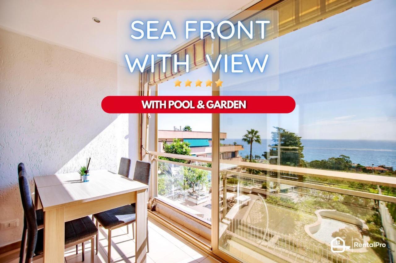 Апартаменты Free Parking-Sea View, With Pool & Garden Санремо Экстерьер фото
