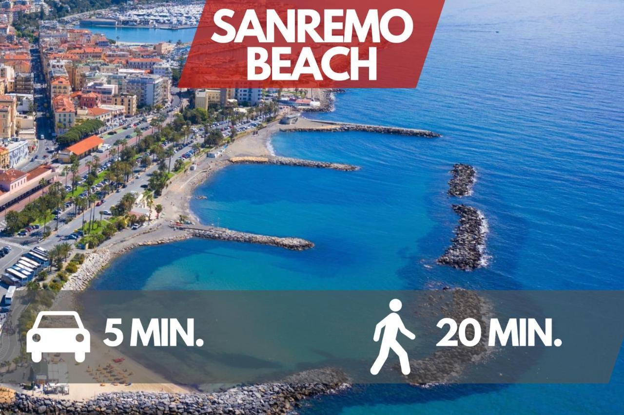 Апартаменты Free Parking-Sea View, With Pool & Garden Санремо Экстерьер фото